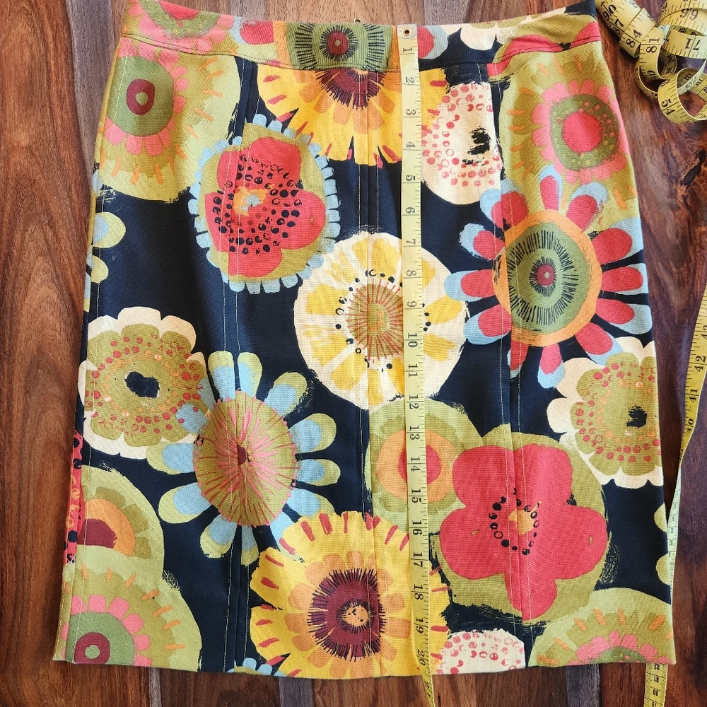 Handmade by me Floral Flower Skirt Size 6 Midi Mini Above Knee Pencil - Picture 5 of 7